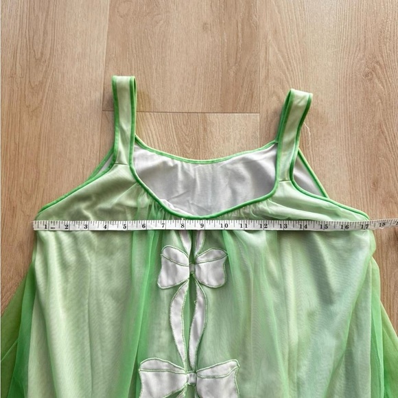 Vintage Light Green Sheer Chemise Nightgown - Picture 4 of 6